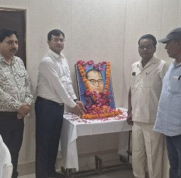 म्याऊं ब्लॉक में मनाई बाबा साहब की जयंती, प्रतिमा पर किया माल्यार्पण