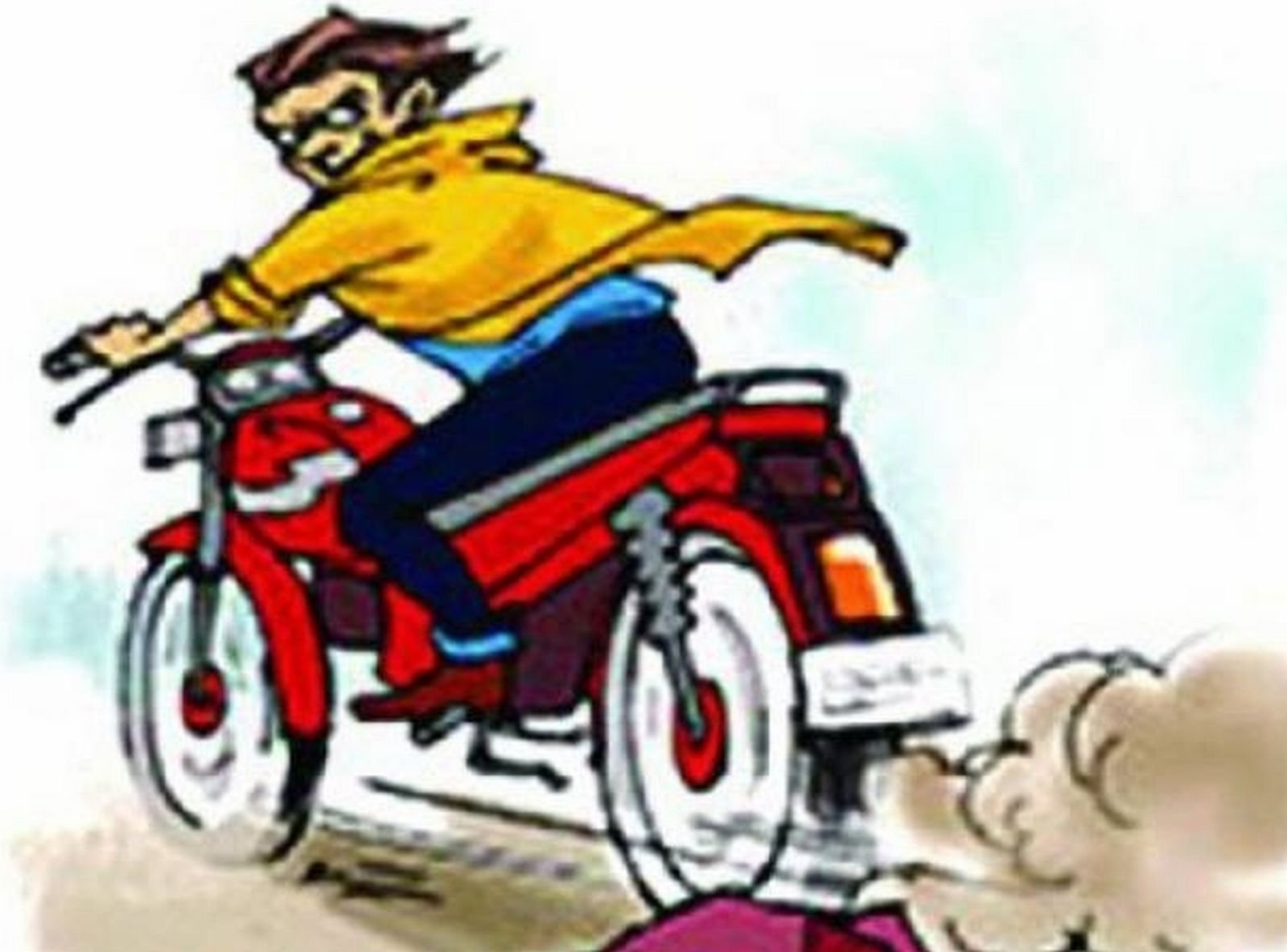 दुकान के बाहर खड़ी बाइक ले उड़ा चोर, सीसीटीवी में हुआ कैद...देखें वीडियो