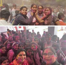 स्कूलों में जमकर उड़ा अबीर-गुलाल, बच्चों संग शिक्षकों ने किया धमाल