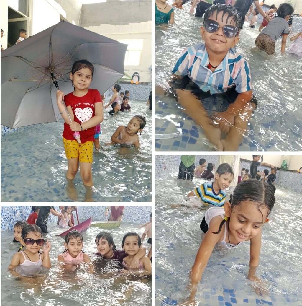 समर कैंप के आखिरी दिन बच्चों ने की पूल पार्टी, जमकर की मस्ती