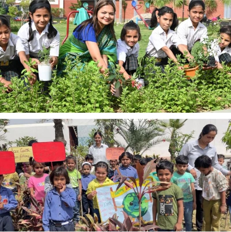लॉर्ड कृष्णा और एचपी इंटरनेशनल स्कूल में धूमधाम से मनाया गया पृथ्वी दिवस