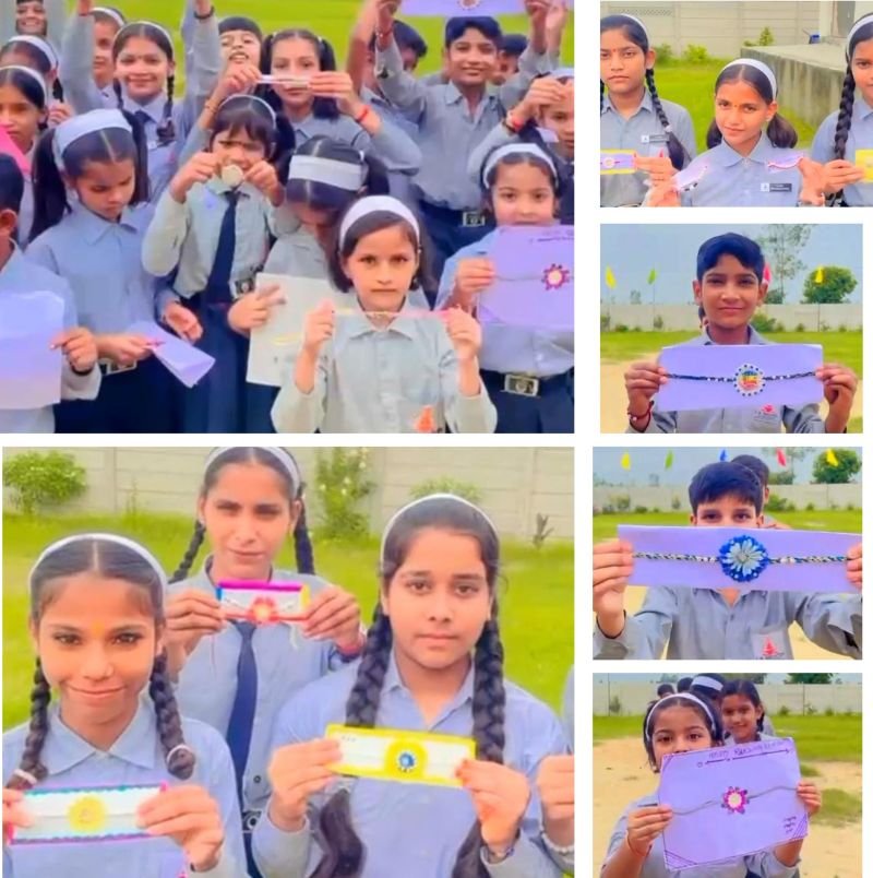 सीएम ब्राइटन ग्लोबल स्कूल में बच्चों ने खुद बनाईं राखियां, त्योहार मनाया