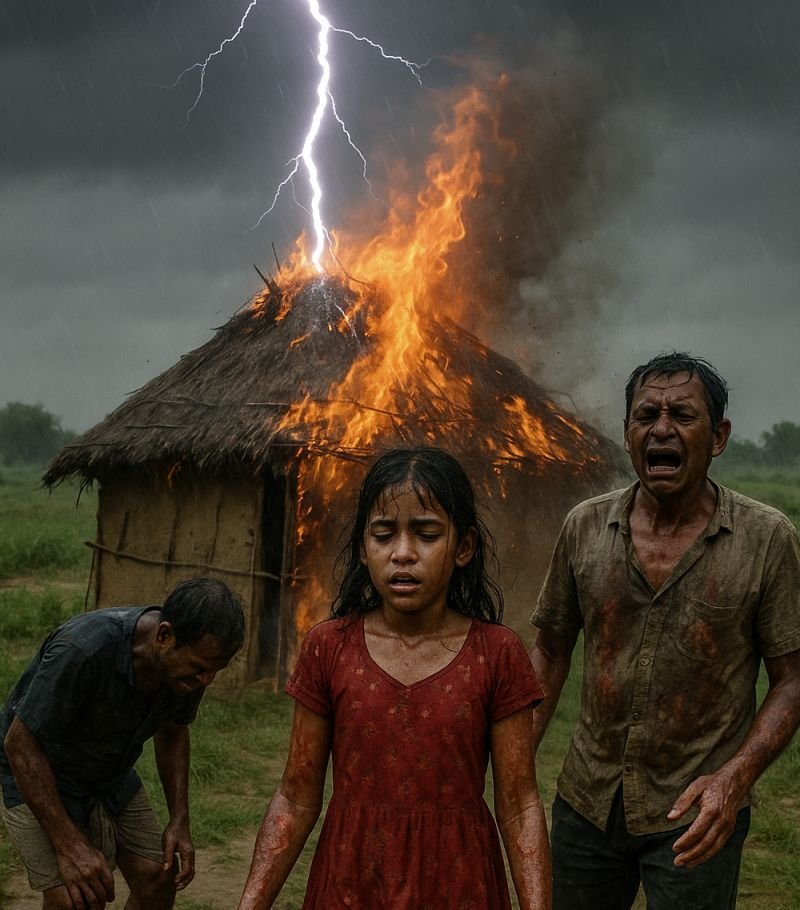 मेंथा की कटाई कर रहे थे किसान...अचानक गड़गड़ाहट के साथ गिरी बिजली, एक युवती की मौत