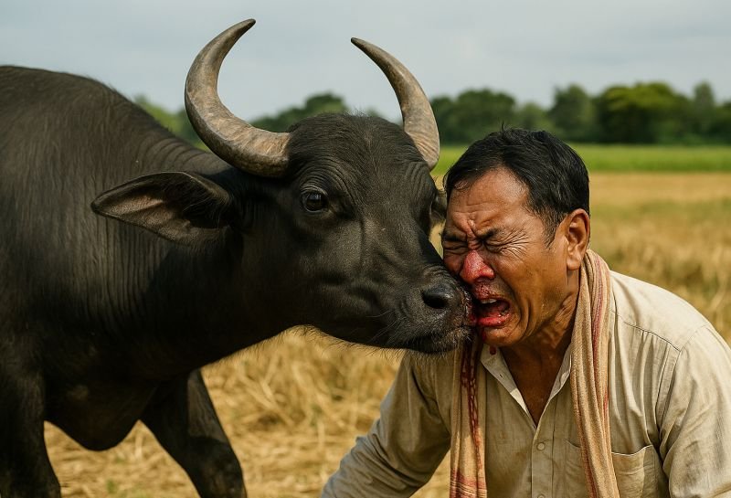 इस बार सांड़ नहीं, भैंसा बना किसान की मौत का कारण, गिराकर मारे सींग, मौके पर दम तोड़ा