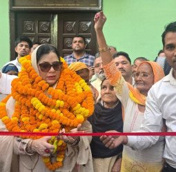 दो वार्डों में 18 लाख की लागत से बनी सीसी नालियों का उद्घाटन