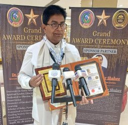 बदायूं के राधेलाल बौद्ध को मिला भारत गौरव रत्न सम्मान